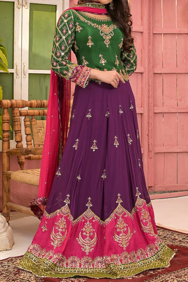 Green& Plum Lehnga