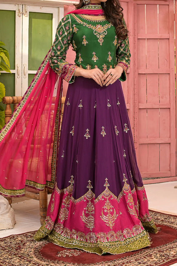 Green& Plum Lehnga